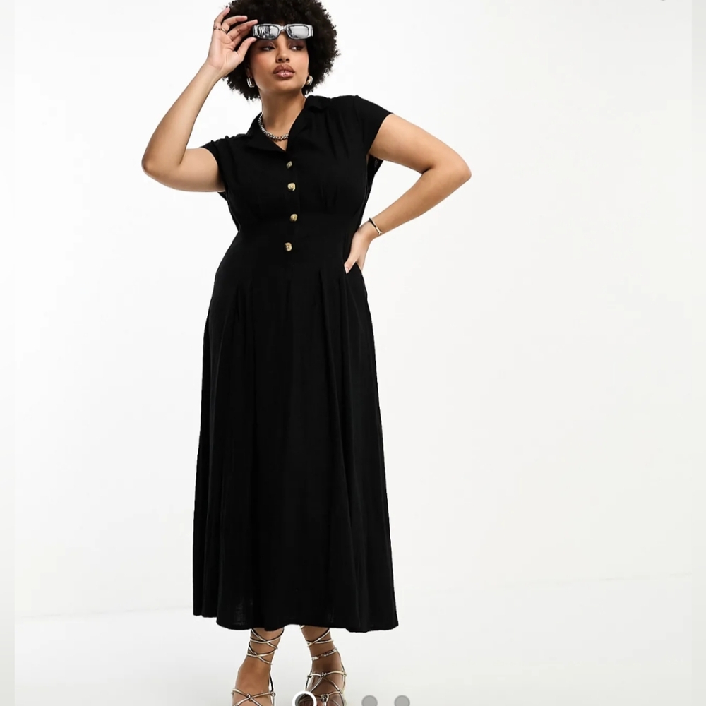 ASOS Linen Shirt Dress - Size 20 NWT